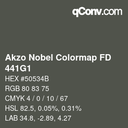 Código de color: Akzo Nobel Colormap FD - 441G1 | qconv.com