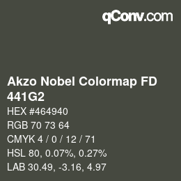 カラーコード: Akzo Nobel Colormap FD - 441G2 | qconv.com