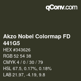 Código de color: Akzo Nobel Colormap FD - 441G5 | qconv.com