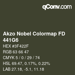 Code couleur: Akzo Nobel Colormap FD - 441G6 | qconv.com