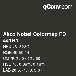 Código de color: Akzo Nobel Colormap FD - 441H1 | qconv.com