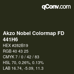 Code couleur: Akzo Nobel Colormap FD - 441H6 | qconv.com