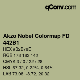 Color code: Akzo Nobel Colormap FD - 442B1 | qconv.com