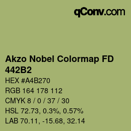 Color code: Akzo Nobel Colormap FD - 442B2 | qconv.com