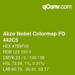 Code couleur: Akzo Nobel Colormap FD - 442C5 | qconv.com