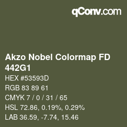 Color code: Akzo Nobel Colormap FD - 442G1 | qconv.com