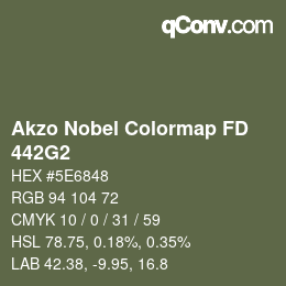 カラーコード: Akzo Nobel Colormap FD - 442G2 | qconv.com