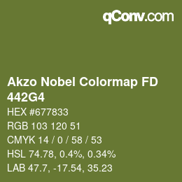 Código de color: Akzo Nobel Colormap FD - 442G4 | qconv.com
