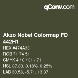 Color code: Akzo Nobel Colormap FD - 442H1 | qconv.com