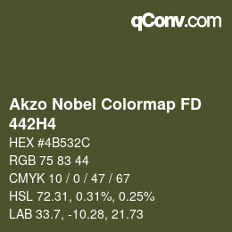 Código de color: Akzo Nobel Colormap FD - 442H4 | qconv.com