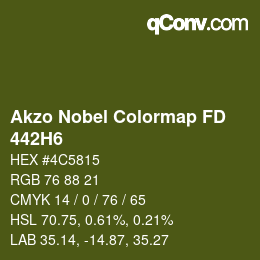 Code couleur: Akzo Nobel Colormap FD - 442H6 | qconv.com
