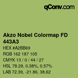 Código de color: Akzo Nobel Colormap FD - 443A3 | qconv.com