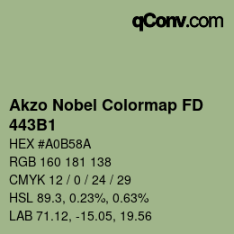 Code couleur: Akzo Nobel Colormap FD - 443B1 | qconv.com