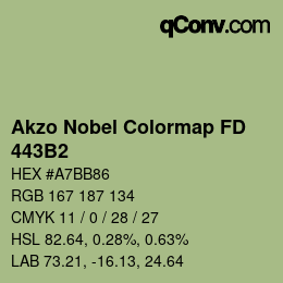 Color code: Akzo Nobel Colormap FD - 443B2 | qconv.com