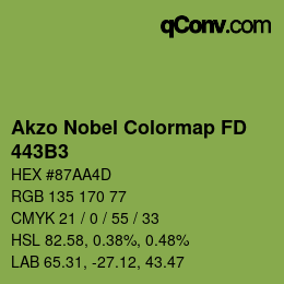 Código de color: Akzo Nobel Colormap FD - 443B3 | qconv.com