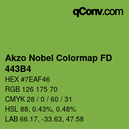 Código de color: Akzo Nobel Colormap FD - 443B4 | qconv.com