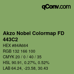 Color code: Akzo Nobel Colormap FD - 443C2 | qconv.com