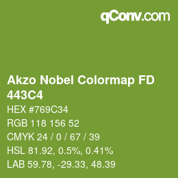 Código de color: Akzo Nobel Colormap FD - 443C4 | qconv.com