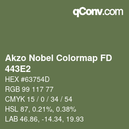 Color code: Akzo Nobel Colormap FD - 443E2 | qconv.com