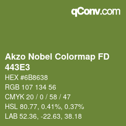 Código de color: Akzo Nobel Colormap FD - 443E3 | qconv.com