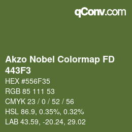 Código de color: Akzo Nobel Colormap FD - 443F3 | qconv.com