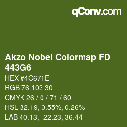 Código de color: Akzo Nobel Colormap FD - 443G6 | qconv.com