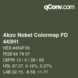 Código de color: Akzo Nobel Colormap FD - 443H1 | qconv.com