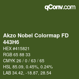 Código de color: Akzo Nobel Colormap FD - 443H6 | qconv.com