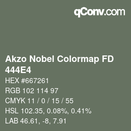 Code couleur: Akzo Nobel Colormap FD - 444E4 | qconv.com