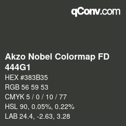 Código de color: Akzo Nobel Colormap FD - 444G1 | qconv.com