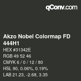 Code couleur: Akzo Nobel Colormap FD - 444H1 | qconv.com
