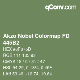 Color code: Akzo Nobel Colormap FD - 445B2 | qconv.com
