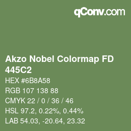 Color code: Akzo Nobel Colormap FD - 445C2 | qconv.com