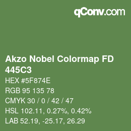 Código de color: Akzo Nobel Colormap FD - 445C3 | qconv.com