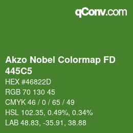 Code couleur: Akzo Nobel Colormap FD - 445C5 | qconv.com