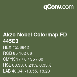 Código de color: Akzo Nobel Colormap FD - 445E3 | qconv.com