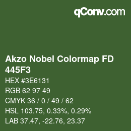 Código de color: Akzo Nobel Colormap FD - 445F3 | qconv.com
