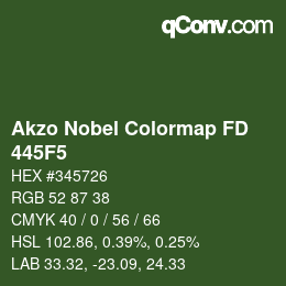 Código de color: Akzo Nobel Colormap FD - 445F5 | qconv.com