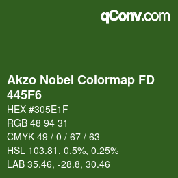 Farbcode: Akzo Nobel Colormap FD - 445F6 | qconv.com