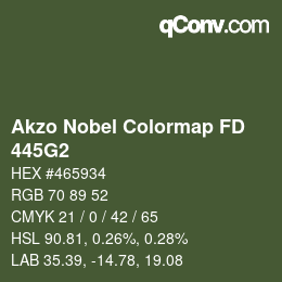 Code couleur: Akzo Nobel Colormap FD - 445G2 | qconv.com