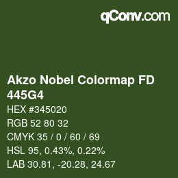 Color code: Akzo Nobel Colormap FD - 445G4 | qconv.com