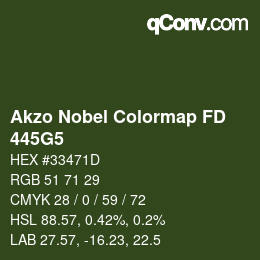 Code couleur: Akzo Nobel Colormap FD - 445G5 | qconv.com