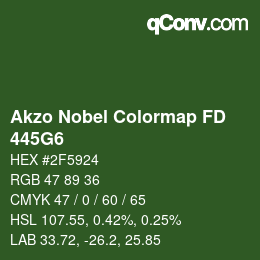 Código de color: Akzo Nobel Colormap FD - 445G6 | qconv.com