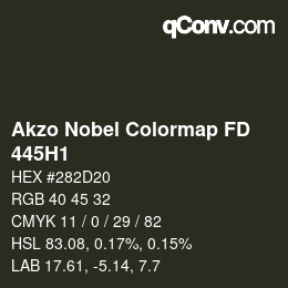 Código de color: Akzo Nobel Colormap FD - 445H1 | qconv.com