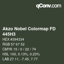 Código de color: Akzo Nobel Colormap FD - 445H3 | qconv.com