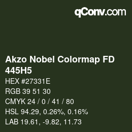 Code couleur: Akzo Nobel Colormap FD - 445H5 | qconv.com
