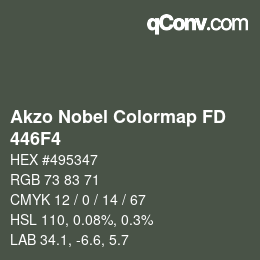 Código de color: Akzo Nobel Colormap FD - 446F4 | qconv.com