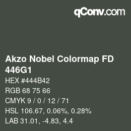 Farbcode: Akzo Nobel Colormap FD - 446G1 | qconv.com
