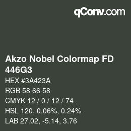 Código de color: Akzo Nobel Colormap FD - 446G3 | qconv.com