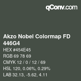 Código de color: Akzo Nobel Colormap FD - 446G4 | qconv.com
